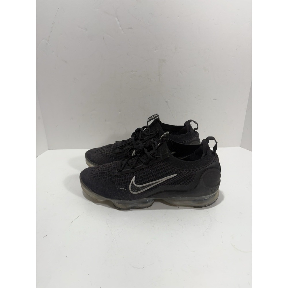 Nike Air Vapormax 2021 Flyknit Mens 12 Shoes Black DC4112-002 Sneaker READ**